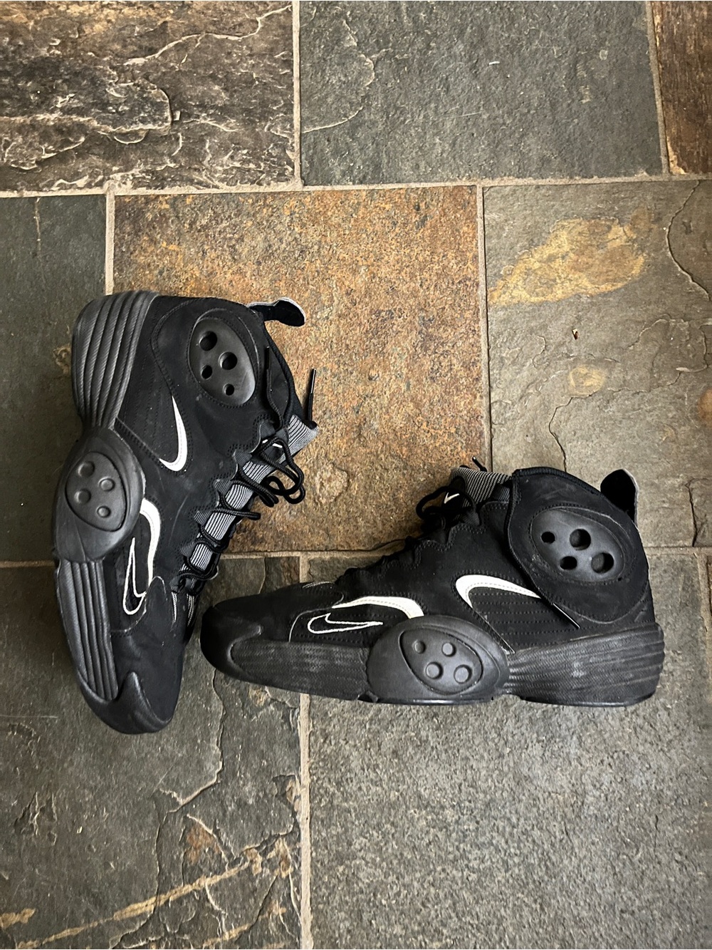 Nike Black & White Air Flight One Basketball Sneakers